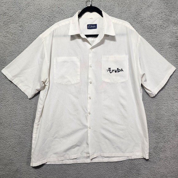Aruba Vintage‎ Mens Button Short Sleeve Shirt 80's Seans Gentleman Style Captain - Picture 2 of 9